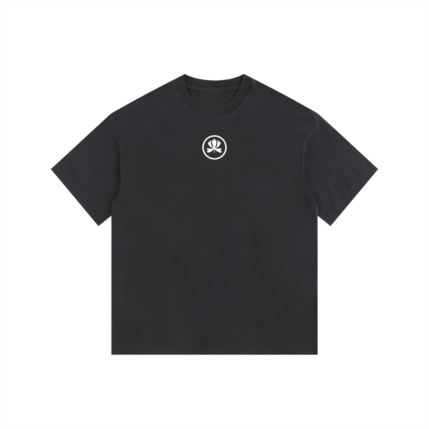 V&P Logo Stamp - Vintage Washed Oversized Cotton T-Shirt