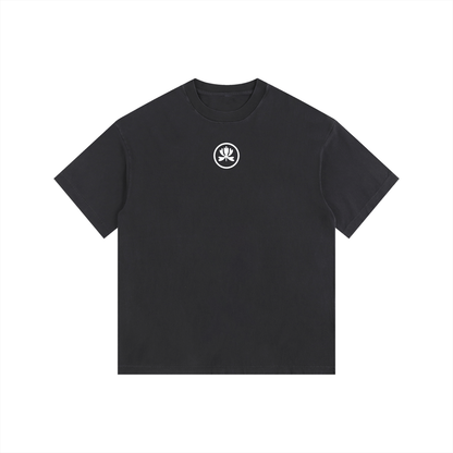V&P Logo Stamp - Vintage Washed Oversized Cotton T-Shirt