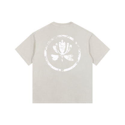V&P Logo Stamp - Vintage Washed Oversized Cotton T-Shirt