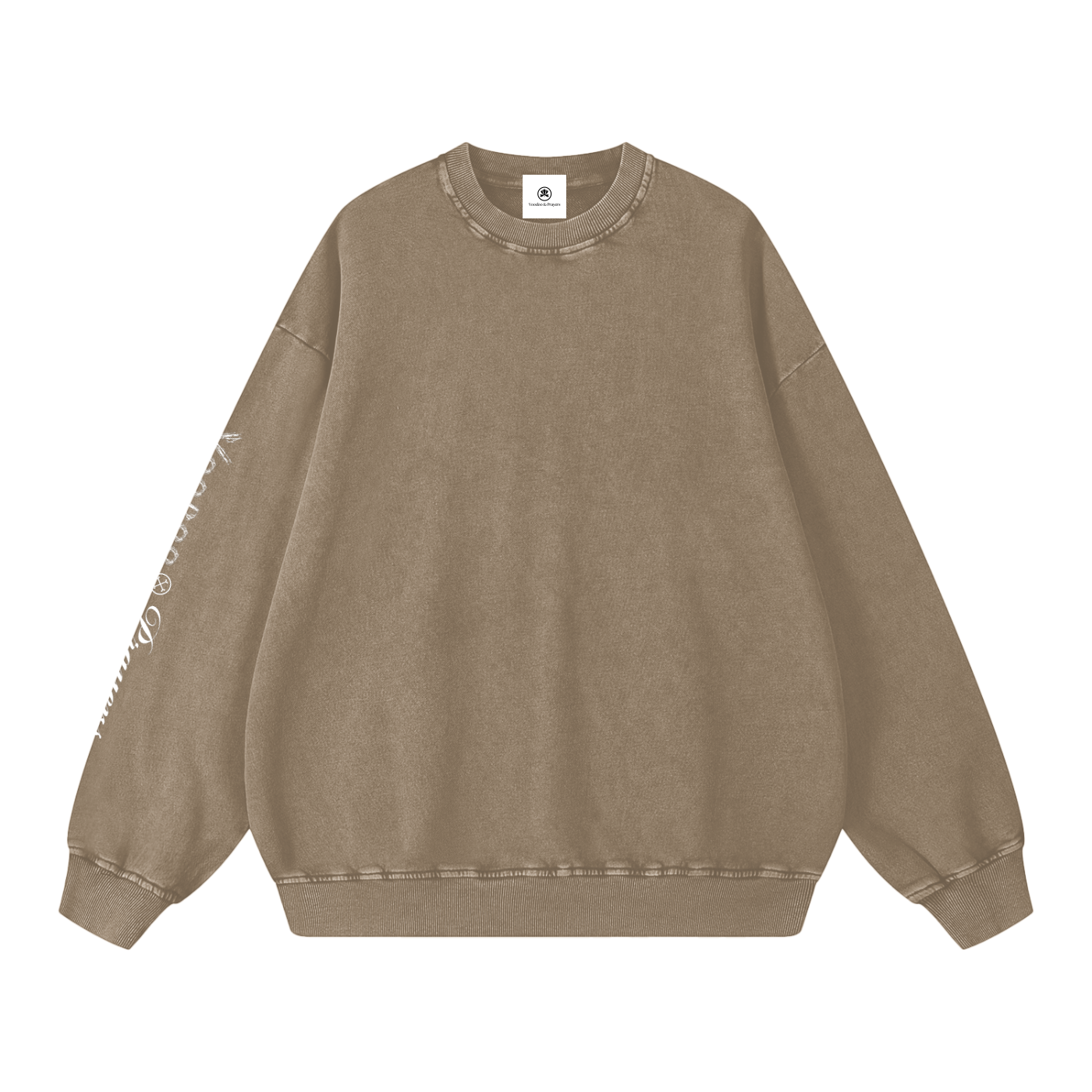 Beige sweatshirt on a white background