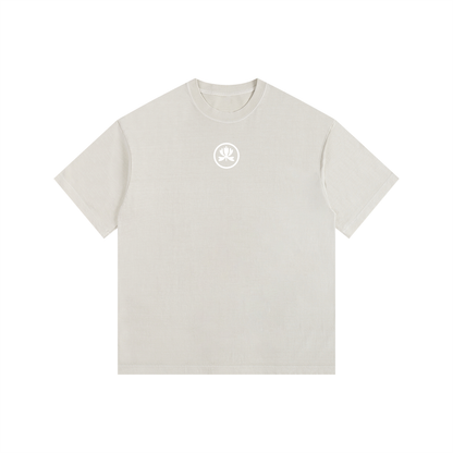 V&P Logo Stamp - Vintage Washed Oversized Cotton T-Shirt