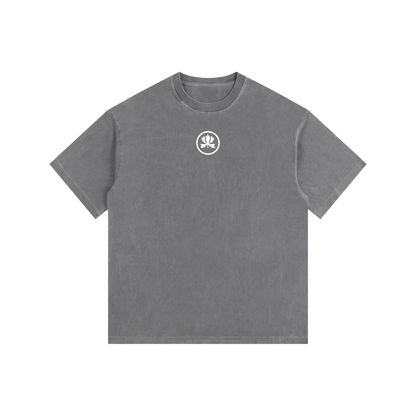 V&P Logo Stamp - Vintage Washed Oversized Cotton T-Shirt