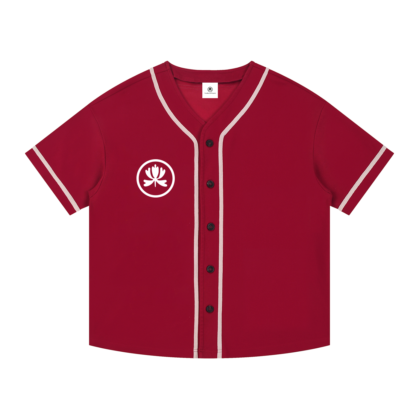 Contrast Piped Button-Up Jersey
