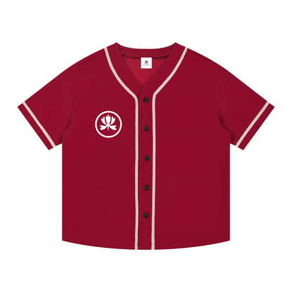 Contrast Piped Button-Up Jersey