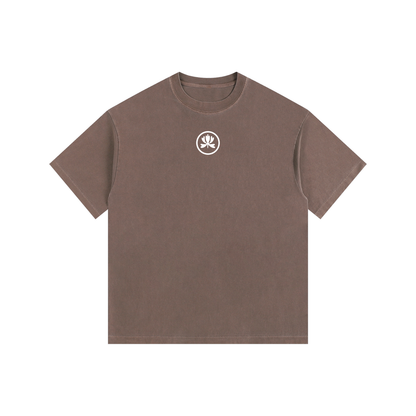 V&P Logo Stamp - Vintage Washed Oversized Cotton T-Shirt
