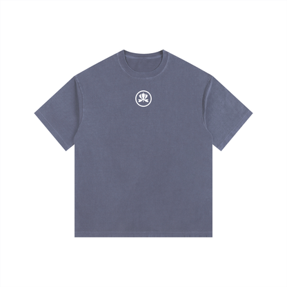 V&P Logo Stamp - Vintage Washed Oversized Cotton T-Shirt