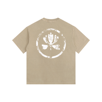V&P Logo Stamp - Vintage Washed Oversized Cotton T-Shirt