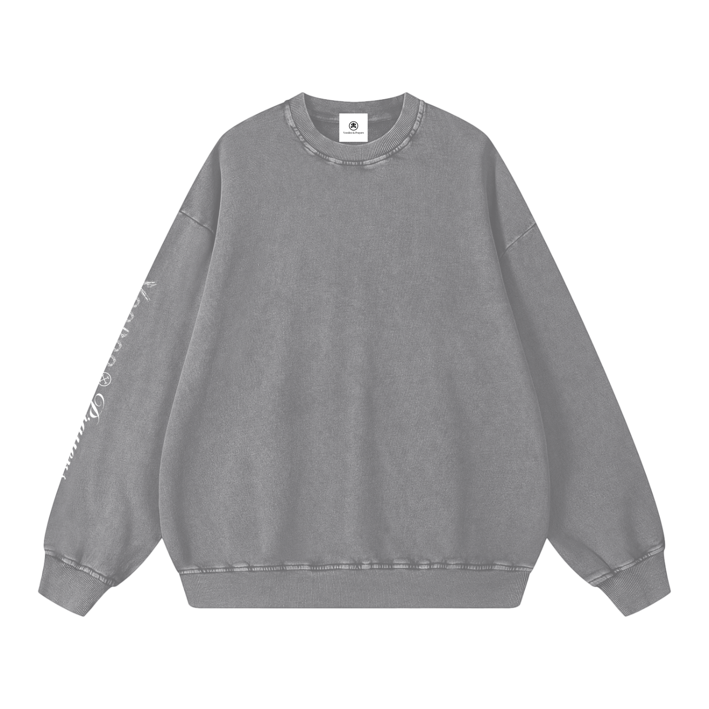 Gray sweatshirt on a white background