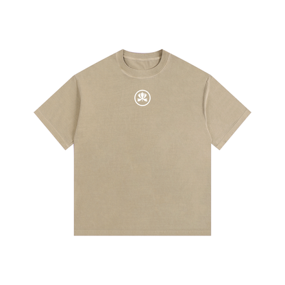 V&P Logo Stamp - Vintage Washed Oversized Cotton T-Shirt
