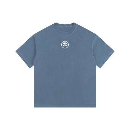 V&P Logo Stamp - Vintage Washed Oversized Cotton T-Shirt