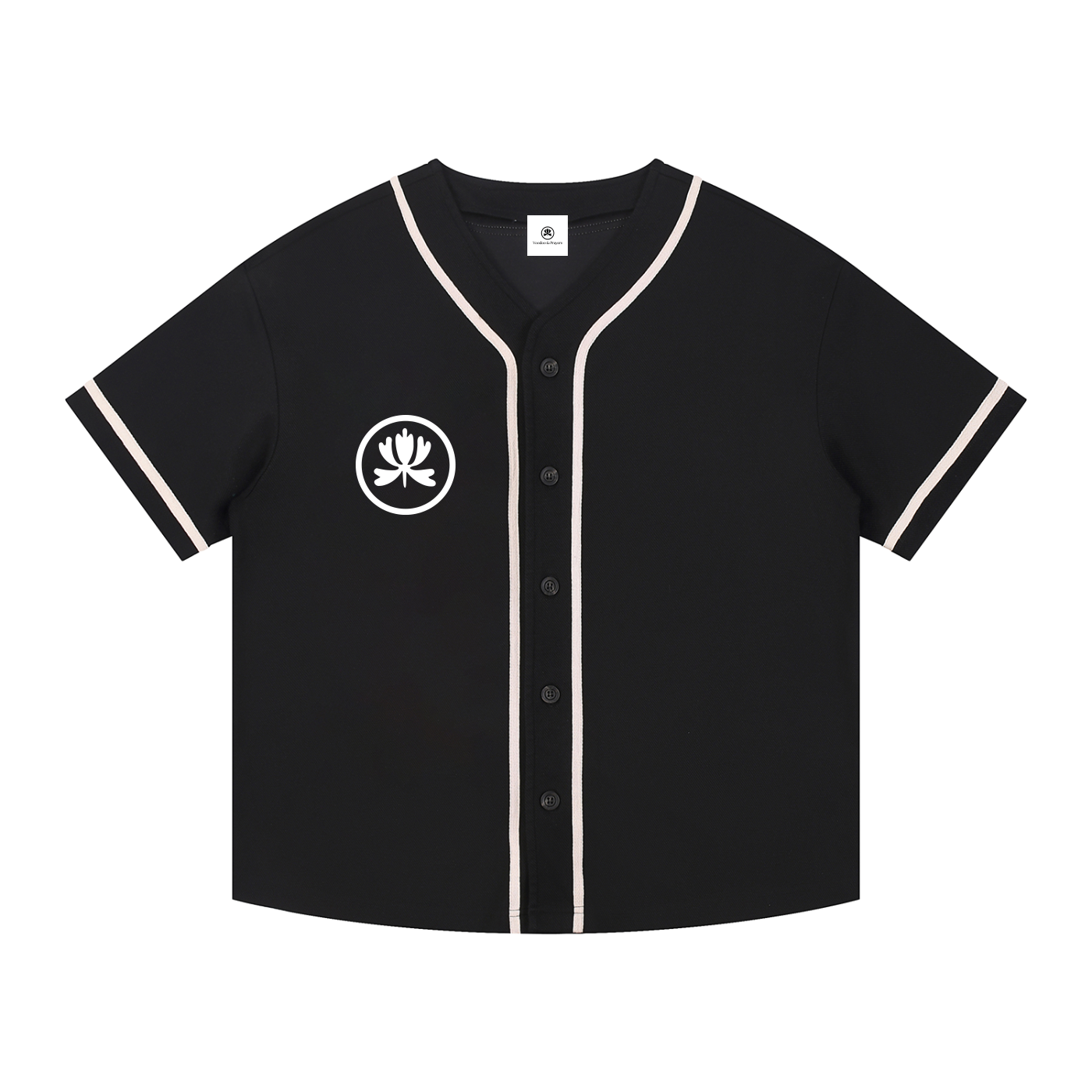 Contrast Piped Button-Up Jersey