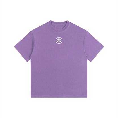 V&P Logo Stamp - Vintage Washed Oversized Cotton T-Shirt