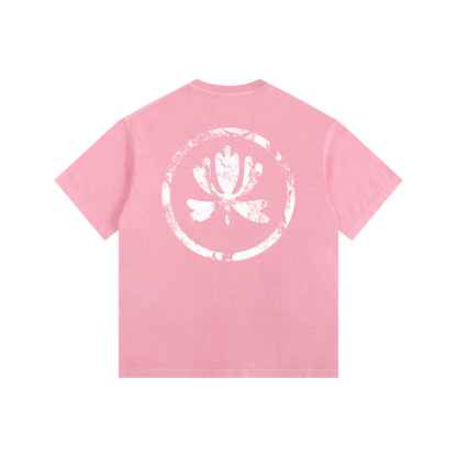 V&P Logo Stamp - Vintage Washed Oversized Cotton T-Shirt