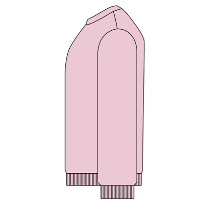 Pink sweatshirt on a white background