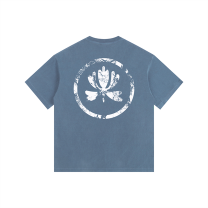 V&P Logo Stamp - Vintage Washed Oversized Cotton T-Shirt