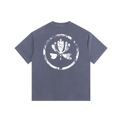 V&P Logo Stamp - Vintage Washed Oversized Cotton T-Shirt