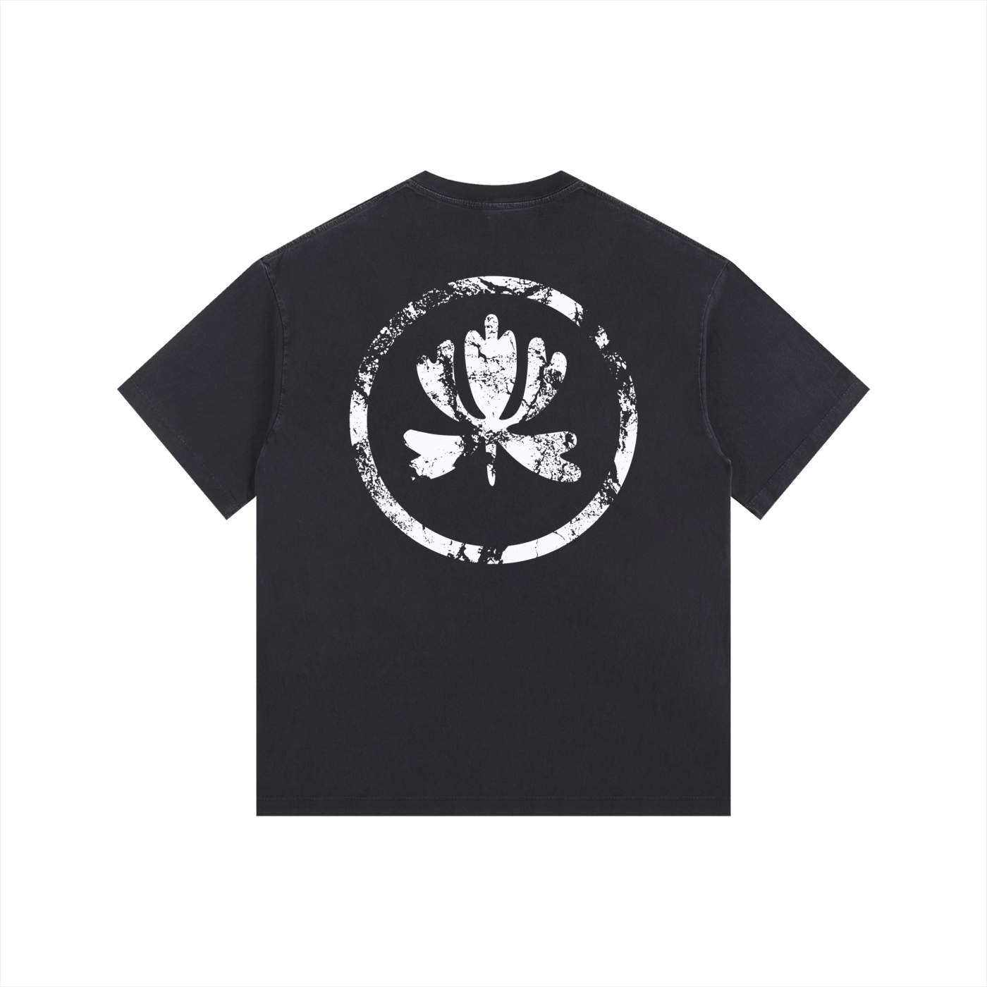 V&P Logo Stamp - Vintage Washed Oversized Cotton T-Shirt