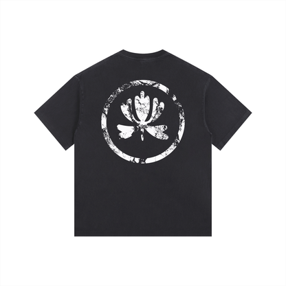 V&P Logo Stamp - Vintage Washed Oversized Cotton T-Shirt