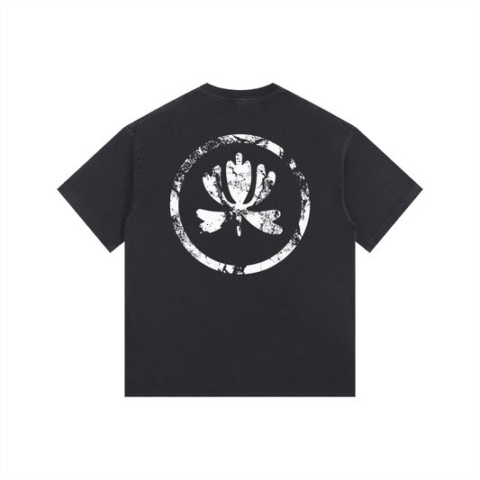 V&P Logo Stamp - Vintage Washed Oversized Cotton T-Shirt